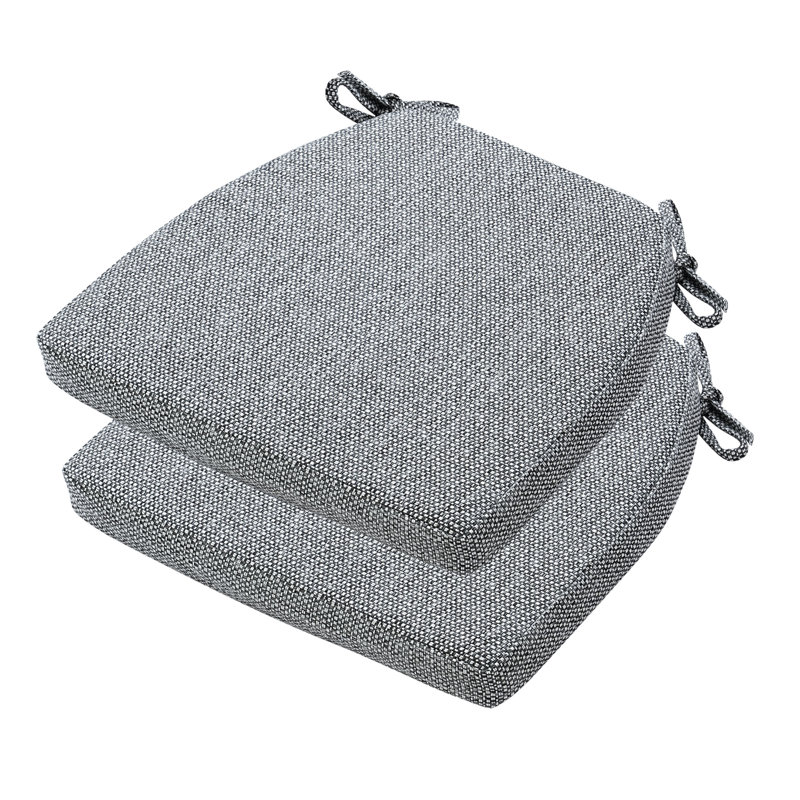Coussin trapézoïdal de 17 pouces de profondeur, Polypropylène / oléfine gris foncé