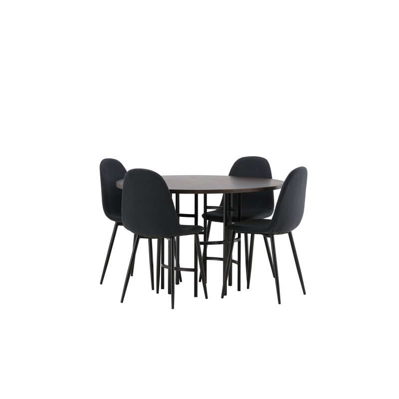 Coles 4 - Person Dining Set, Brown