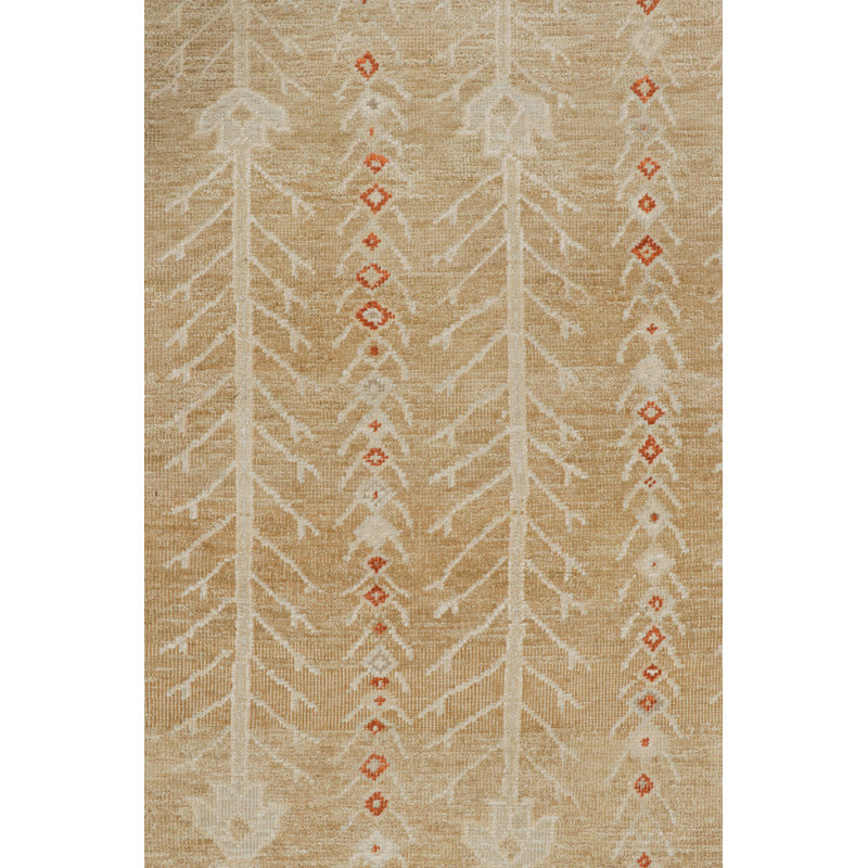 Modern Hand Knotted Silk Floral Area Rug, Rectangle 5' x 7'