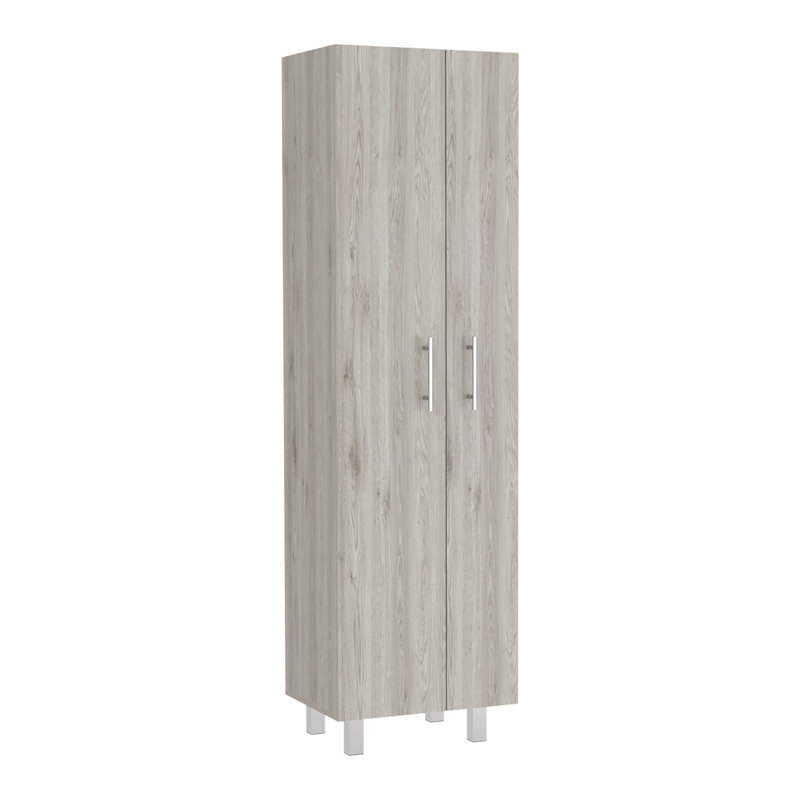 Armoire de rangement haute d'angle Nala, Beige