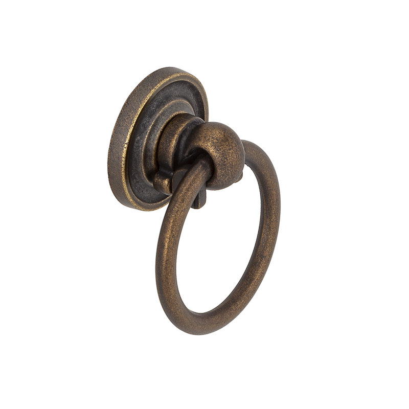 Small Ring Pull, Antique Brass
