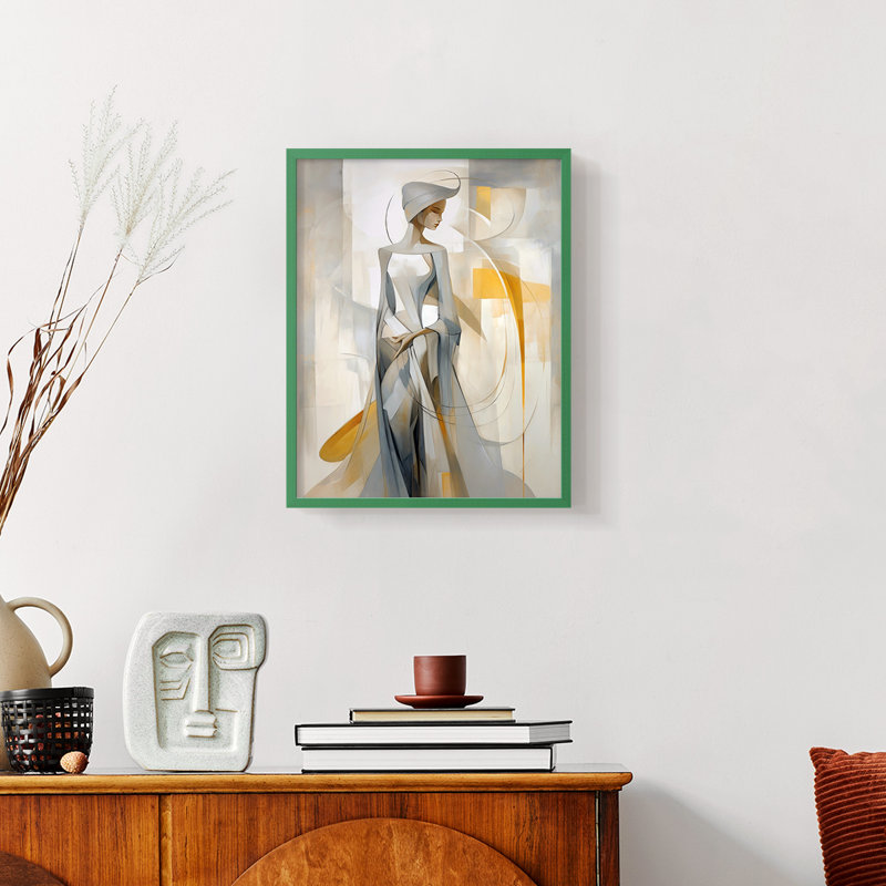 WOMEN Series CXL III - reproduction encadrée de qualité supérieure - prête à être accrochée - aucun clou requis, Vert