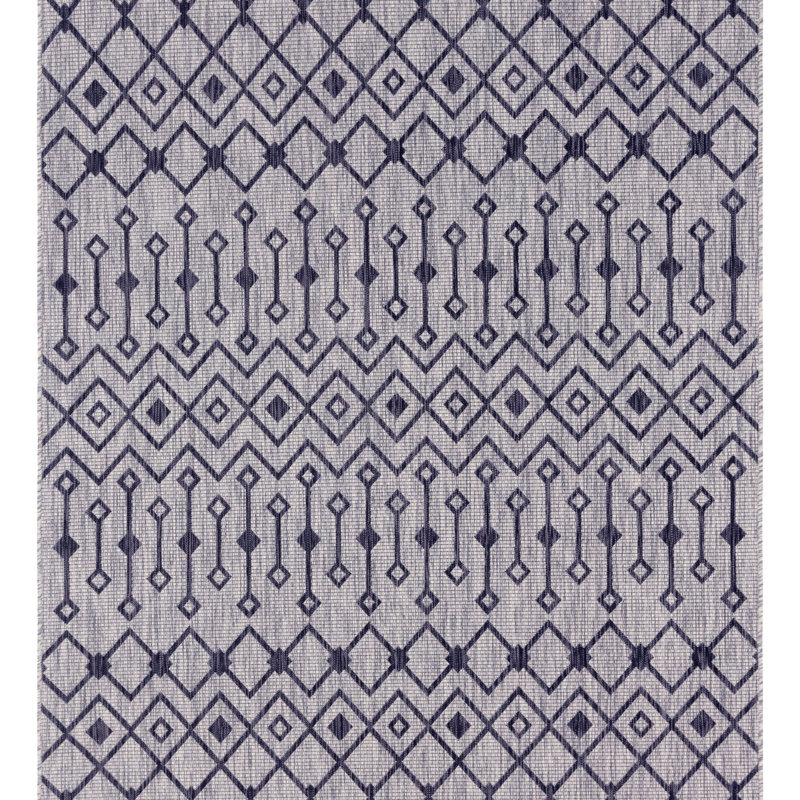 Jaylah Geometric Indoor / Outdoor Rug, Rectangle 7'1" x 10'