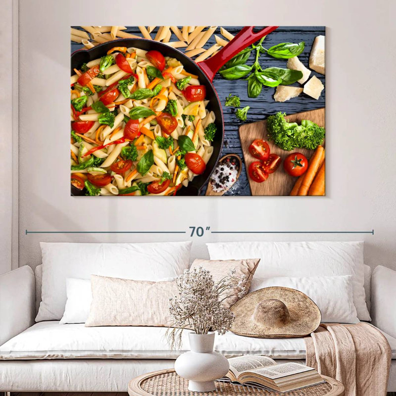 Yarlin Spring Vegetables Pasta, 34" H x 51" W