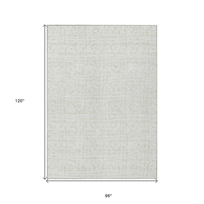 Tapis intérieur / extérieur lavable 8 pi x 10 pi ivoire et beige