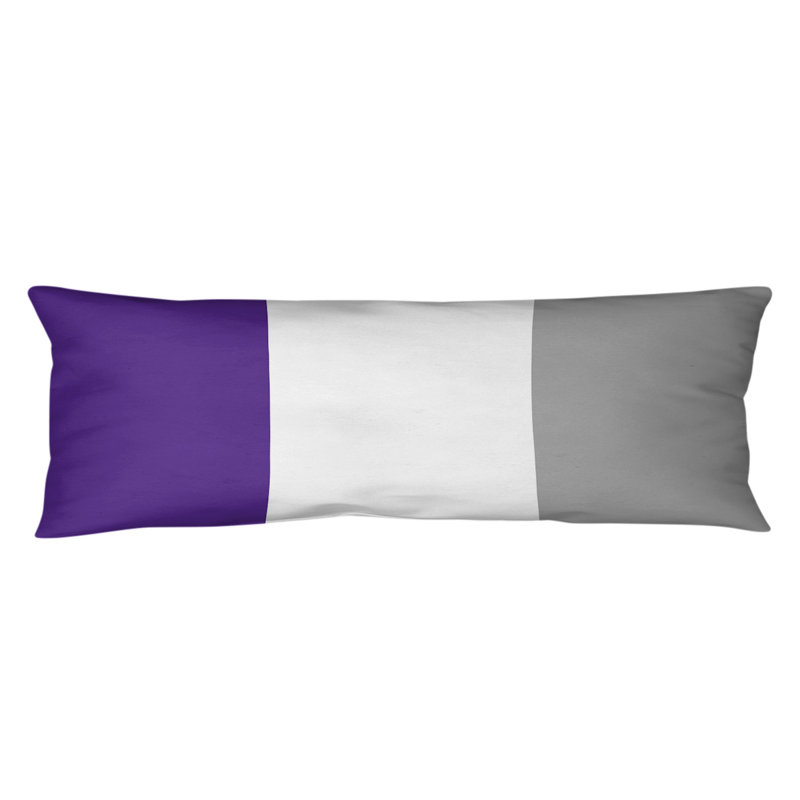 Oreiller de corps en polyester / polyester Arizona Football Stripes, Mauve / Gris, Pittsburgh 