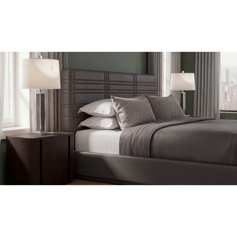 Milan Upholstered Bed, Gray