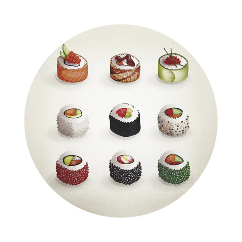 Sushi Go Pebble 16" Vinyl Placemat
