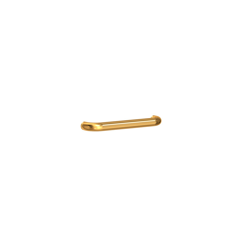 Astor Grab Bar Tube with Decorative Rings, Aged Brass, 15" W