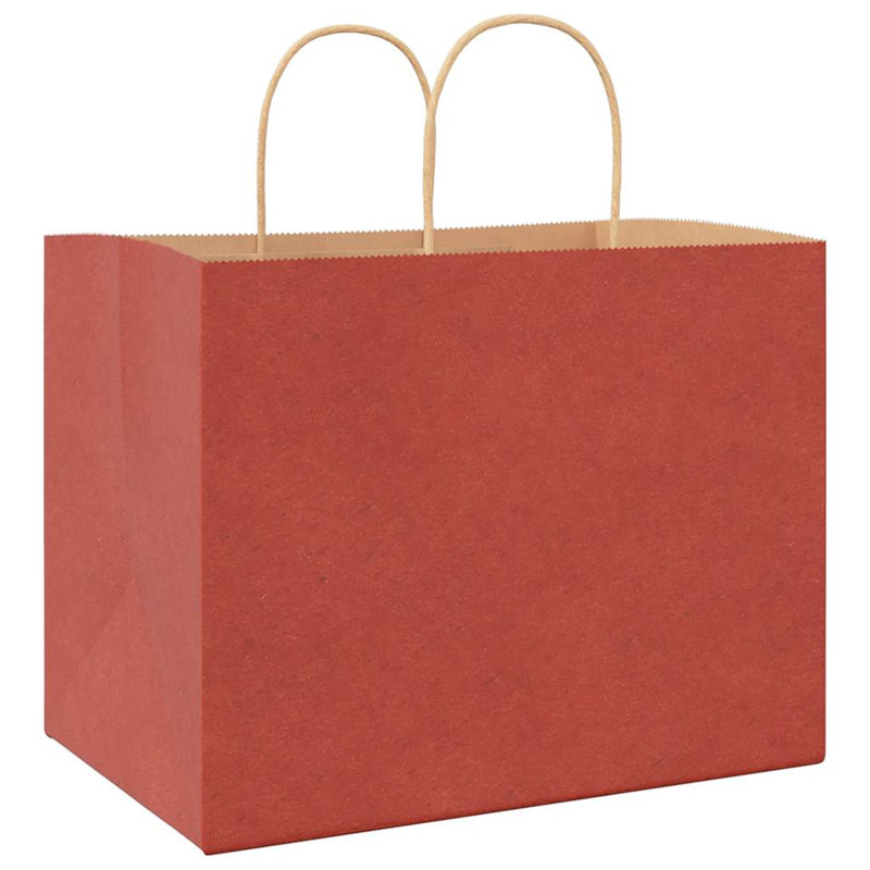 Sacs en papier avec poignées vidaXL, H 9,4 po x l 12,6 po x P 8,7 po, Rose