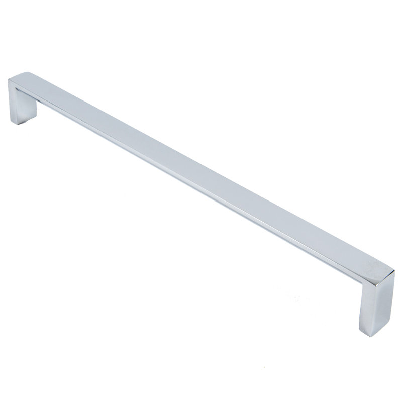 Modern Square 12" Center to Center Bar Pull, Chrome