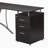 Techni Mobili Modern L- Shaped Computer Desk With File Cabinet And Storage