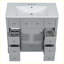 Ensemble de meuble-lavabo moderne avec lavabo et six tiroirs-104947382