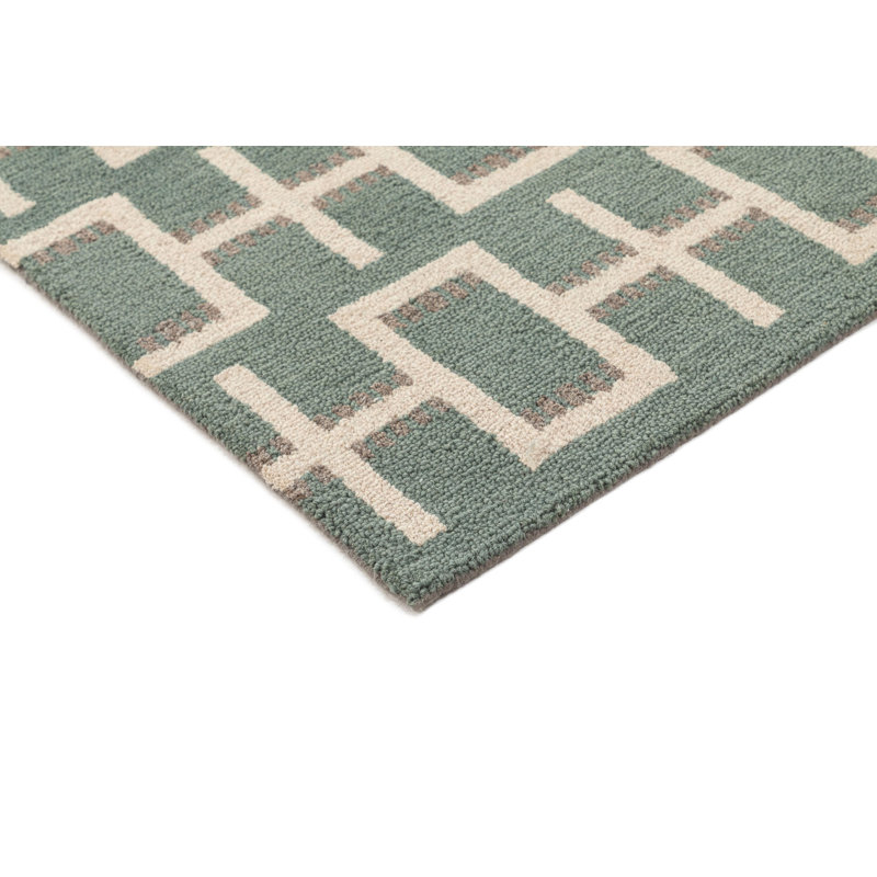 Tapis rectangulaire en laine Elsey, Tapis de couloir 2 pi 6 po x 8 pi