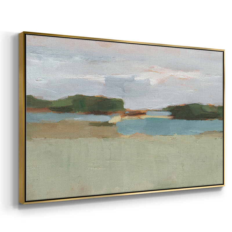 " High Noon Vista Study I ", 27" H x 41" W x 2" D, Gold