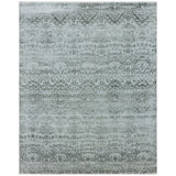 IKVLDC126SIBK Abstract Area Rug in Silver