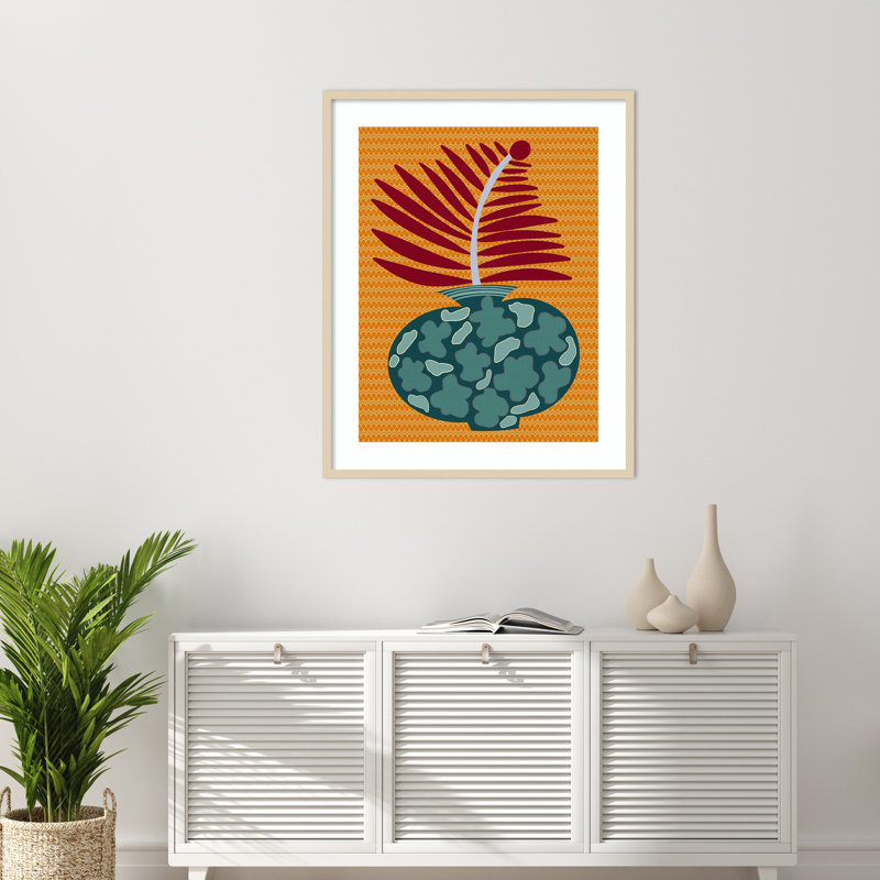 «Snappy Botanical II» par Regina Moore, impression sur bois encadrée, H 41 po x l 33 po