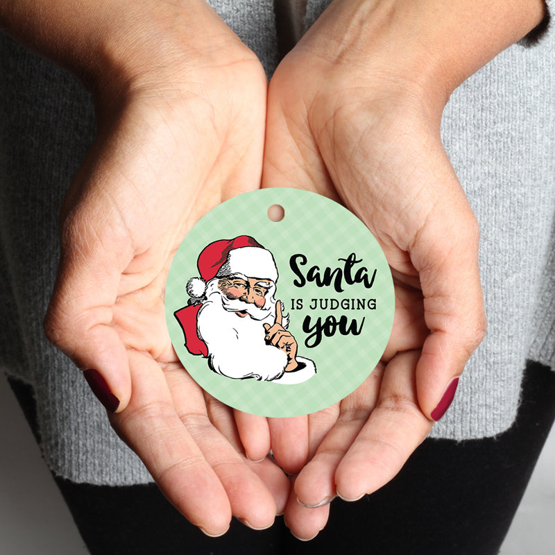 Ornement en forme de père Noël rétro, Oui