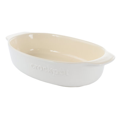 Crock-pot Oval Stoneware Casserole Bakeware