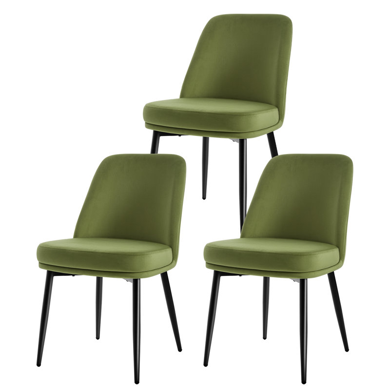 49Cm H Modern Velvet Upholstered Dining Chair for Kitchen/Dining Room, Green