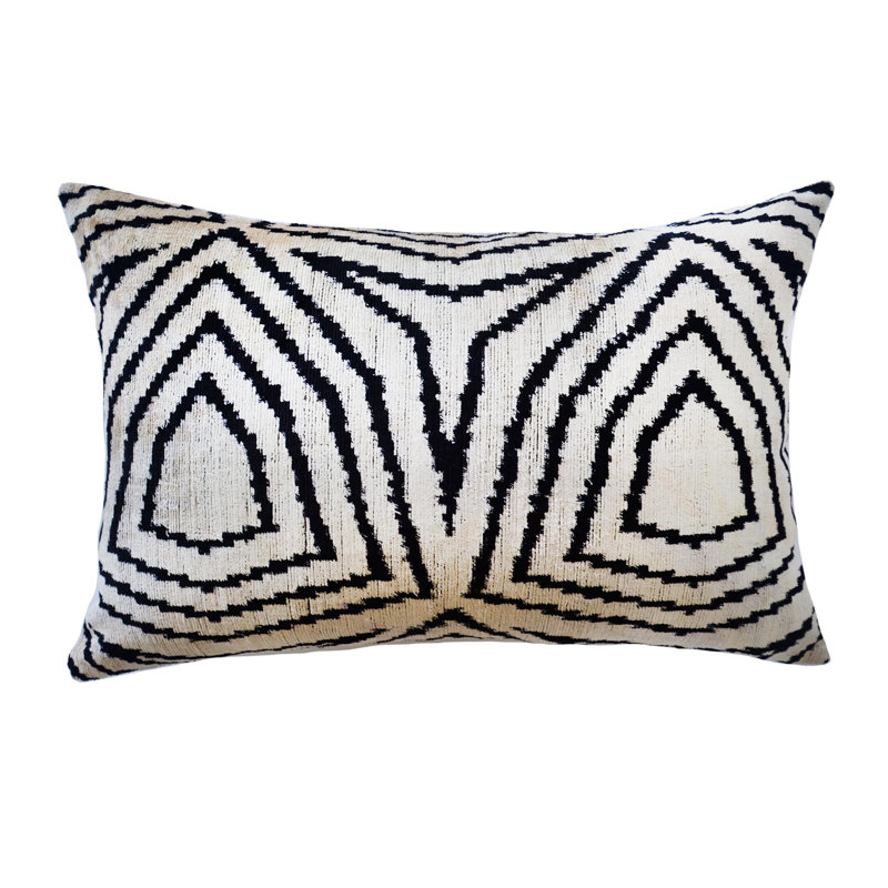 Frye Feather Throw Pillow, Ikat 23