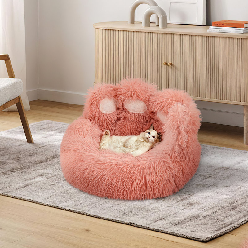 Round Pet Bed, 60, Pink