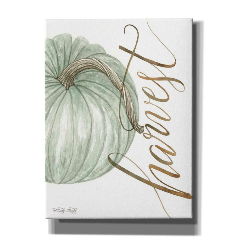 «Harvest Pumpkin» par Cindy Jacobs, art mural sur toile, H 54 po x l 40 po x P 1,5 po