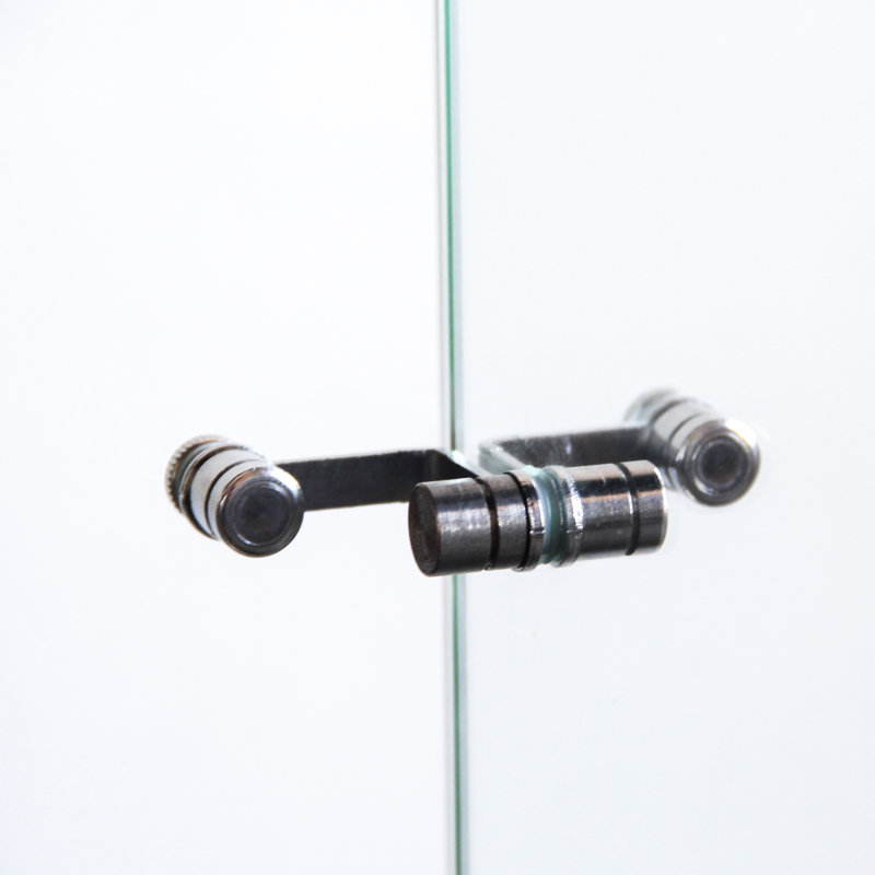 Très grande vitrine à 4 tablettes en verre, pour différentes pièces - noir et blanc, espace de présentation suffisant, verre trempé, fabrication en bois massif, installation facile Énorme décoration intérieure noir / blanc, généreux