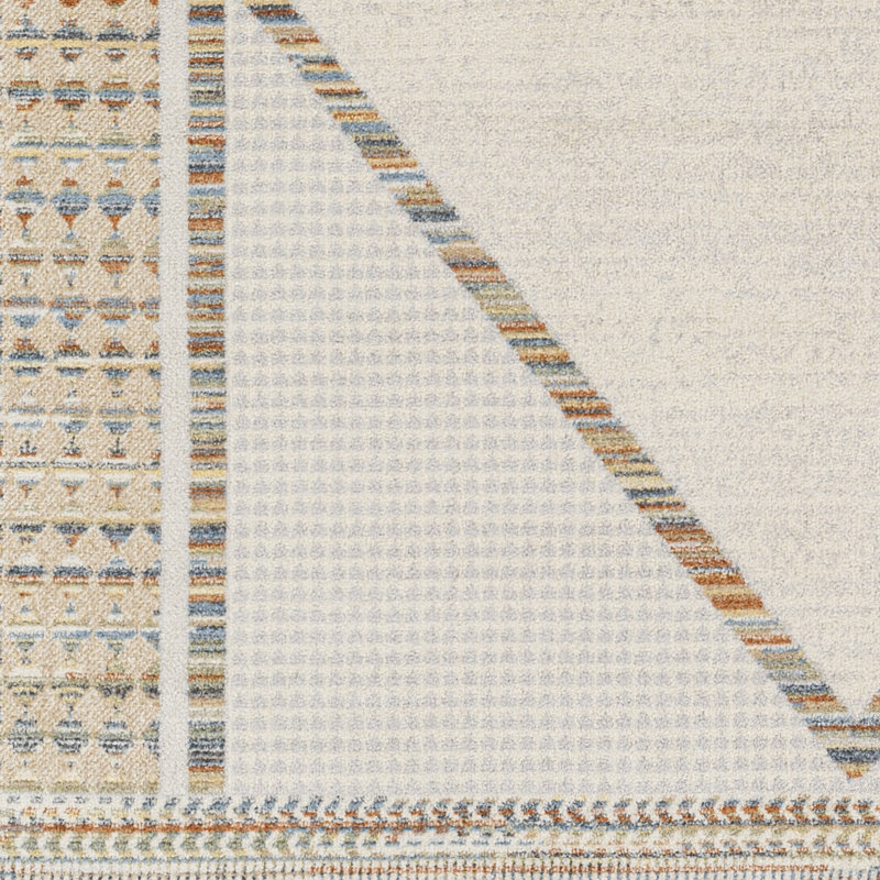 Wellesley Washable Geometric Indoor Rug, Round 6'7"