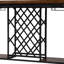 Table bistro industrielle et brune avec cage à vin Baxton Studio Vintner
