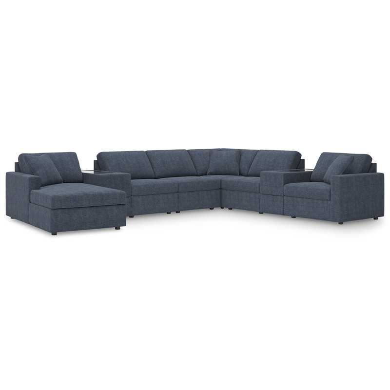 Braintree 8-Piece Sectional With Chaise And Storage Consoles
