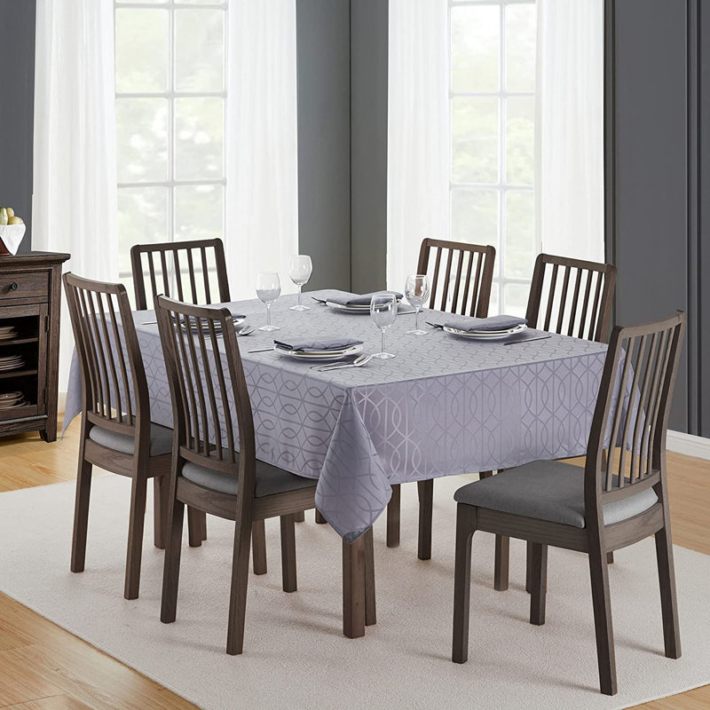Rectangular Polyester Tablecloth, 84" L x 60" W, Gray
