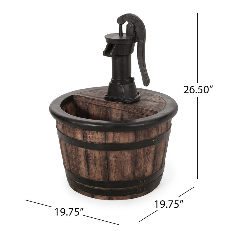 Hand Crafted Weather Resistant Floor Fountain with Light