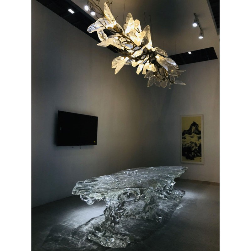 Lustre à 4 lumières Murana, Nickel, Couleurs mélangées, 26” Wide x 32" Depth x 25” Height