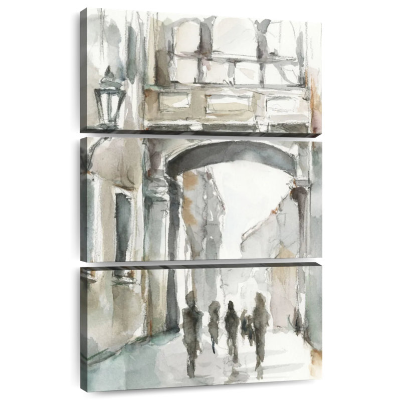 Aquarelle de Sireci, études sur l'arche I, H 32 po x l 20 po