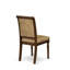 Cet ensemble de salle à manger 9 pièces comprend une table de salle à manger et 8 chaises de cuisine en tissu de polyester beige à haut dossier - finition noyer antique-260070317-260070353-240995837