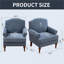 Fauteuil Dean confortable avec pieds en bois robustes pour diverses pièces-478471570