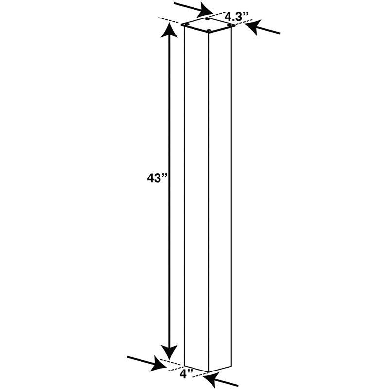 Wood Grain Heavy-Duty Galvanized Steel Mailbox Post