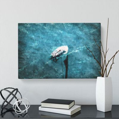 Scow Boat Out Sailing - Wrapped Canvas