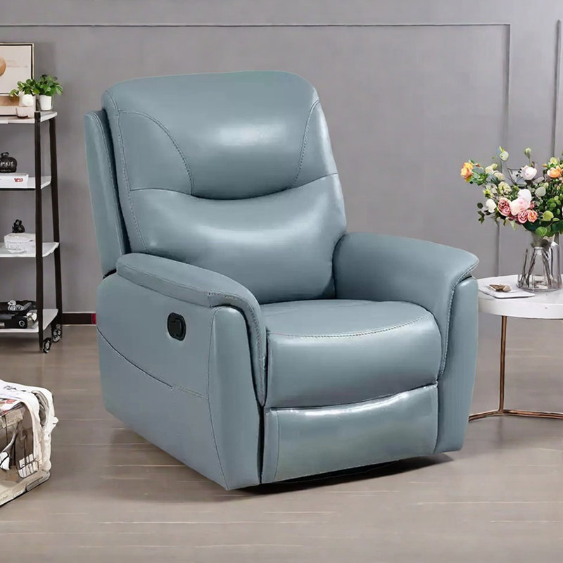 Araminta, Gray Blue Faux Leather
