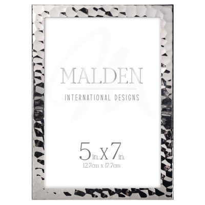 5 x 7 argent martelé