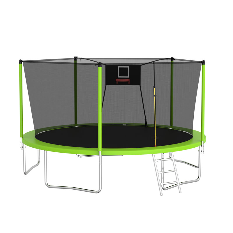 Trampoline pour enfants_107,87X168,11X168,11, Vert