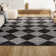 Utgard Classic Geometric Diamond Pattern Dark Gray/Light Gray Rug