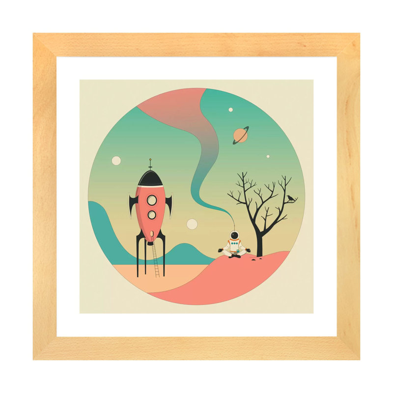 Explorez II, art encadré pour enfants, H 16 po x l 16 po x p 1 po, Papier encadré naturel