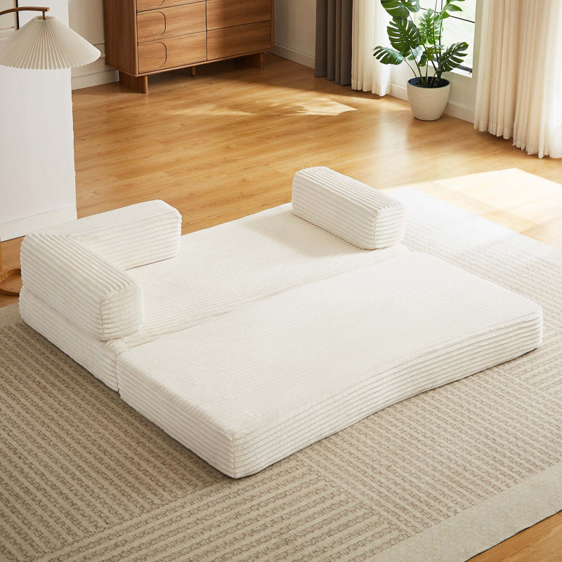 Causeuse Minimalist Boneless Cloud, canapé modulaire surdimensionné pour espaces résidentiels, Beige