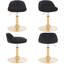 Sunizona Upholstered Velvet Adjustable Height Bar Stool-240479301-240479303