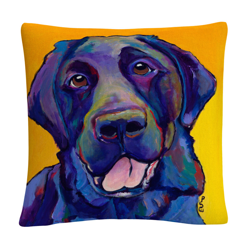 Pat Saunders - Housse et insert de coussin carré blanc