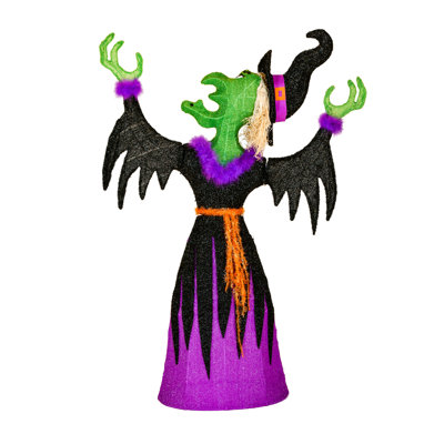 47" Pre-Lit Cackling Halloween Witch