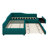 Upholstered Double Daybed With Trundle And Drawer-1289605678