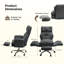 Desk Office Chair, Big and Tall Ergonomic Office Chair, 200KG Adjustable High Back Computer Chair,Executive Swivel Chair with Footrest and Lumbar Support-511505621-517320232